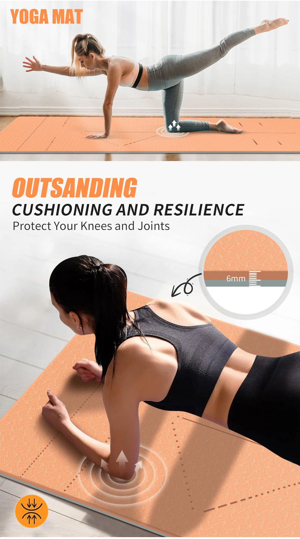 Eco Non-Slip Yoga Mat with Bag - Only Vibes