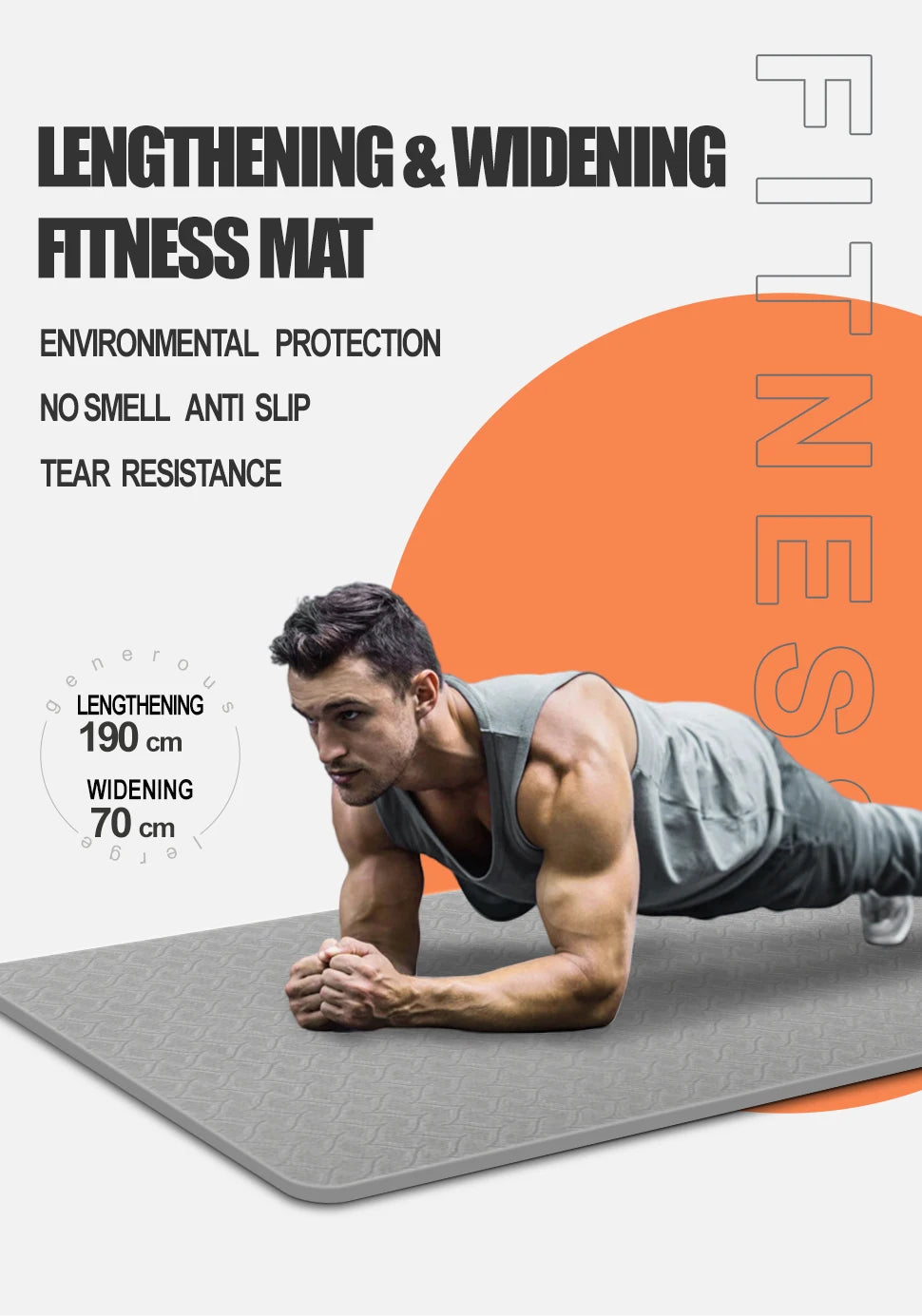 Non-Slip TPE Yoga Mat (190CM) - Only Vibes