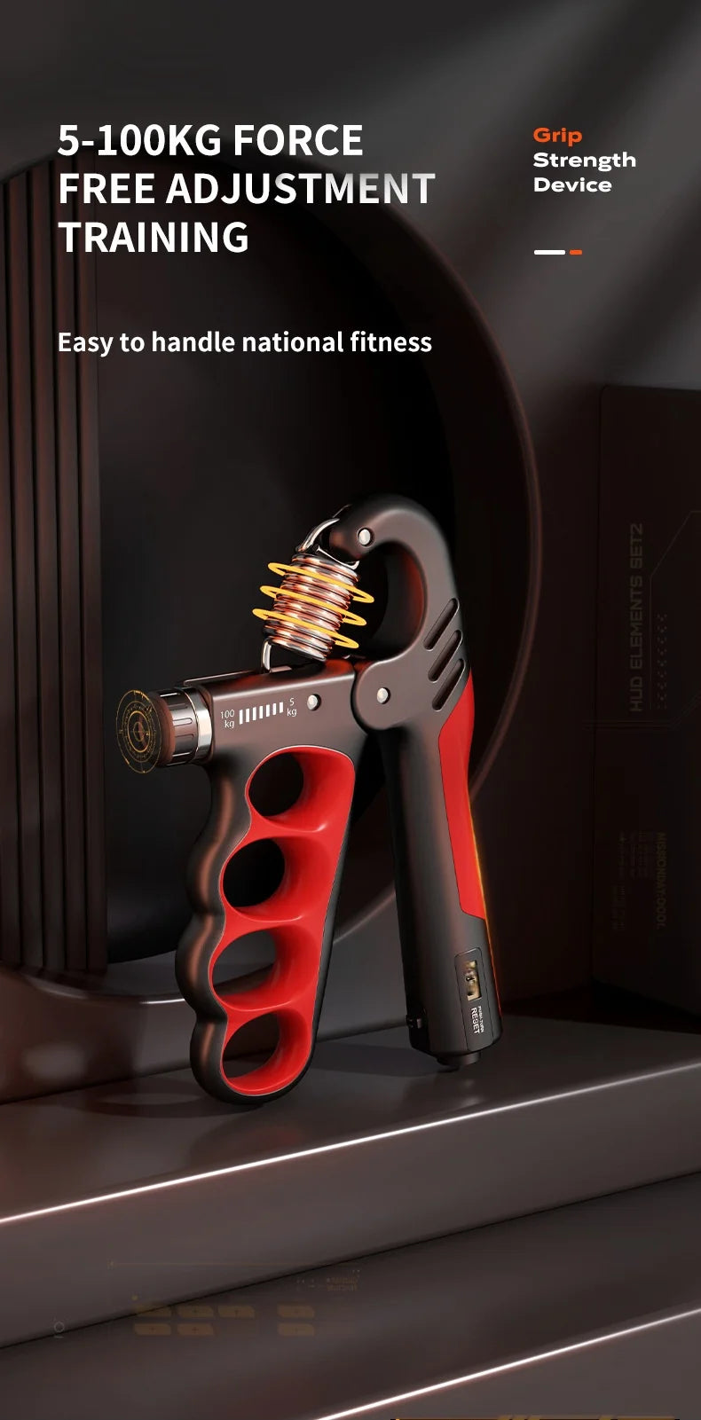 Adjustable Hand Grip Strengthener (5-100kg) - Only Vibes