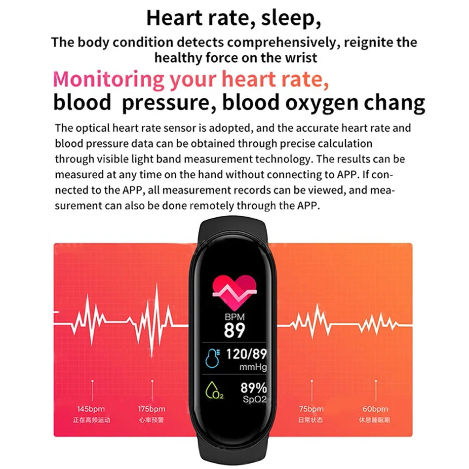 M6 Fitness Smartwatch - Only Vibes