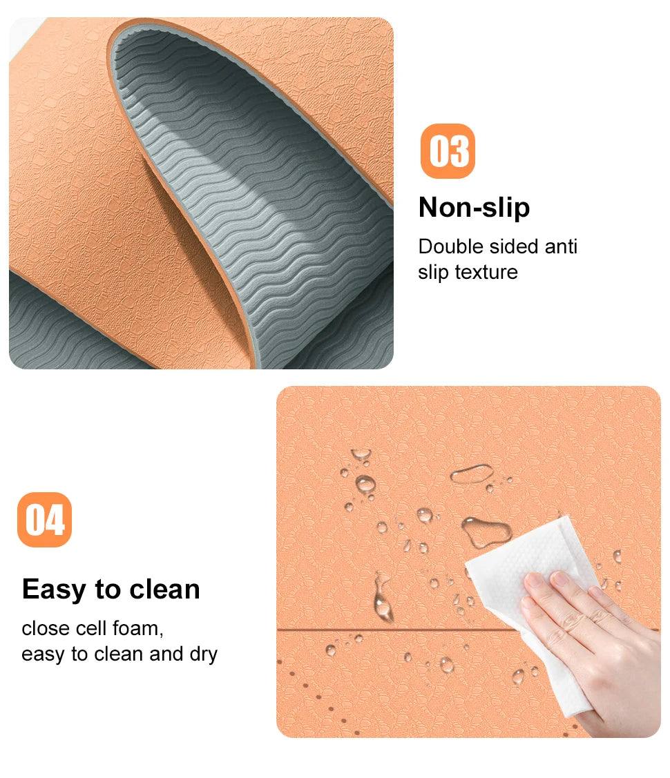 Eco Non-Slip Yoga Mat with Bag - Only Vibes