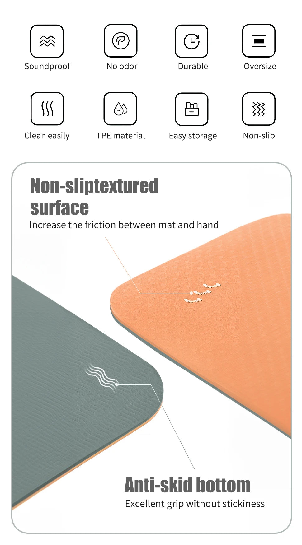 Eco Non-Slip Yoga Mat with Bag - Only Vibes