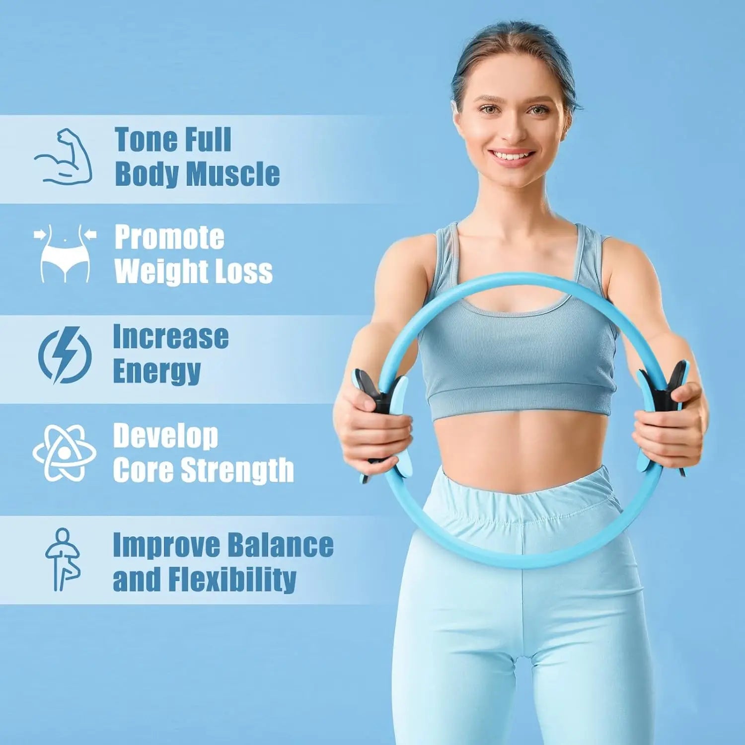 Magic Pilates Ring (Yoga Fitness Circle) - Only Vibes