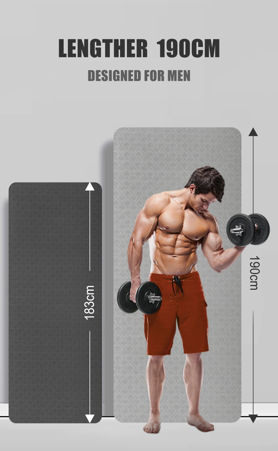 Non-Slip TPE Yoga Mat (190CM) - Only Vibes