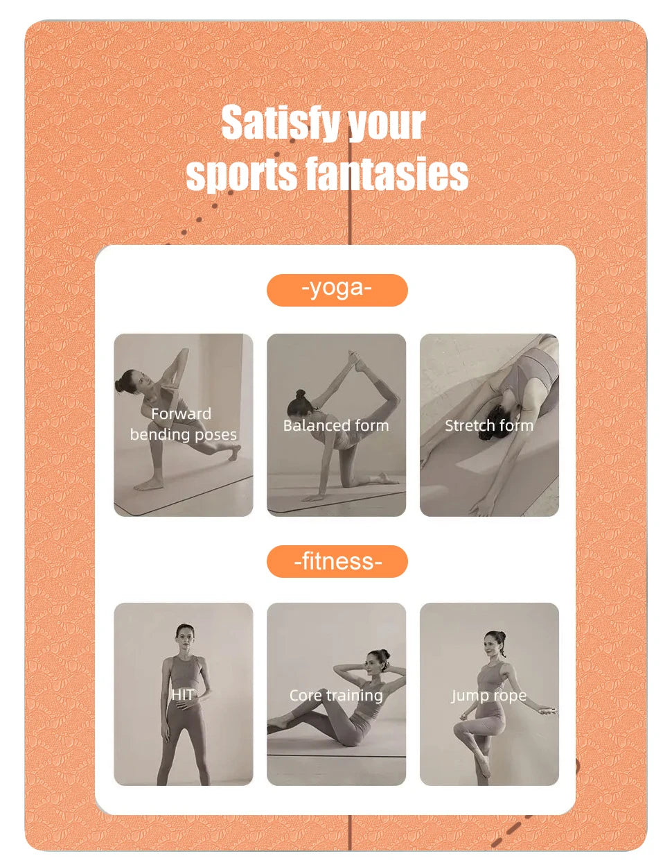 Eco Non-Slip Yoga Mat with Bag - Only Vibes