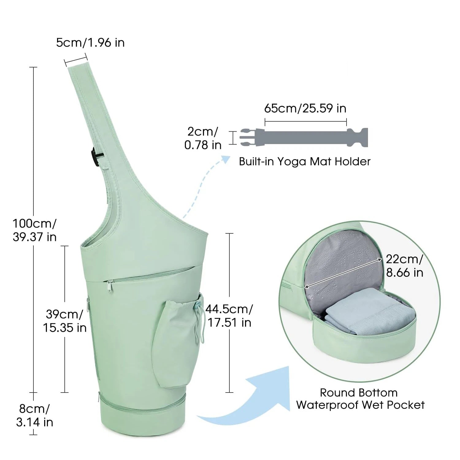 Waterproof Yoga Mat Tote - Only Vibes