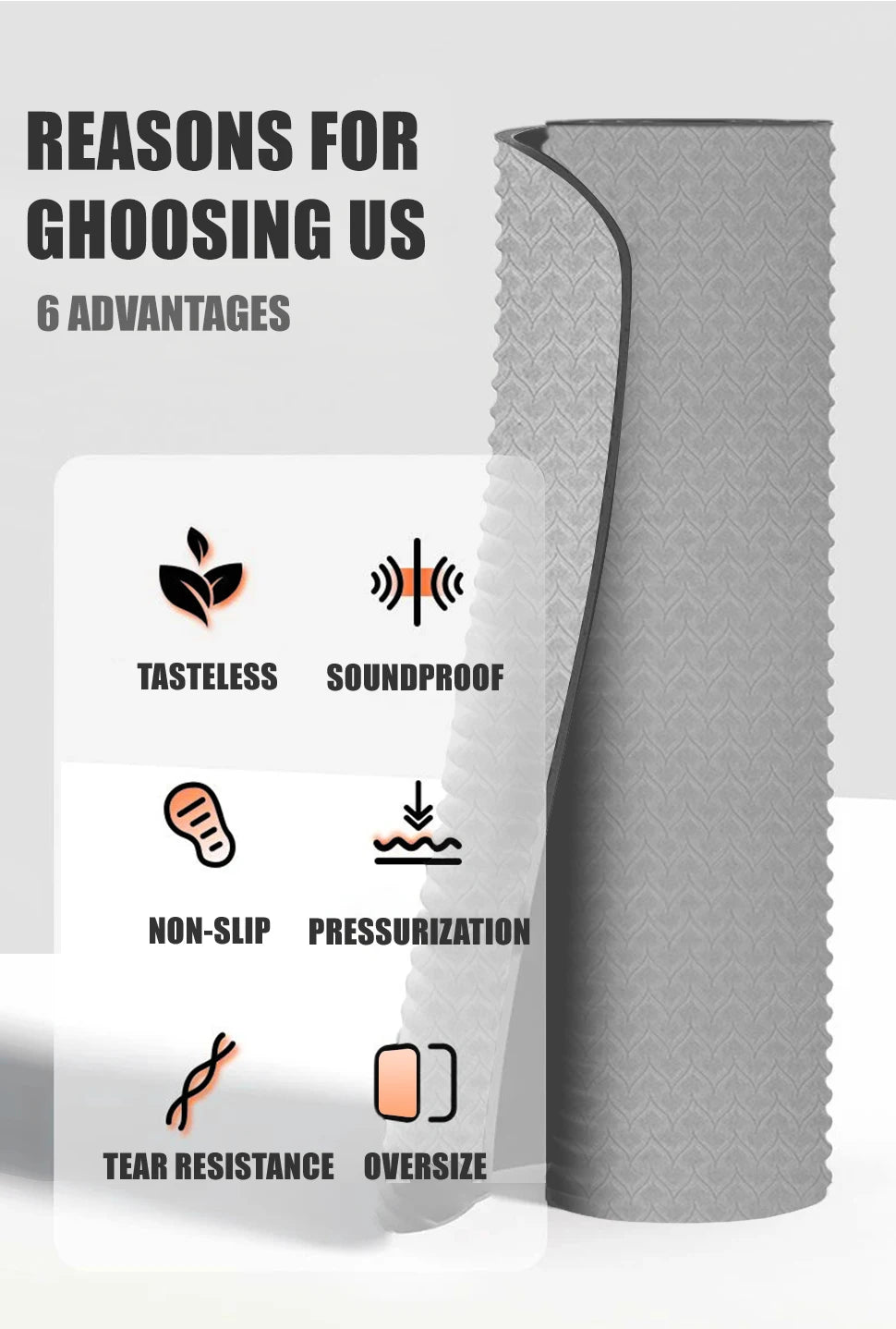 Non-Slip TPE Yoga Mat (190CM) - Only Vibes