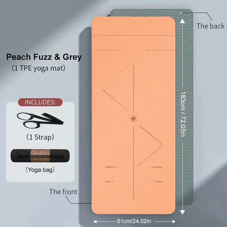 Eco Non-Slip Yoga Mat with Bag - Only Vibes