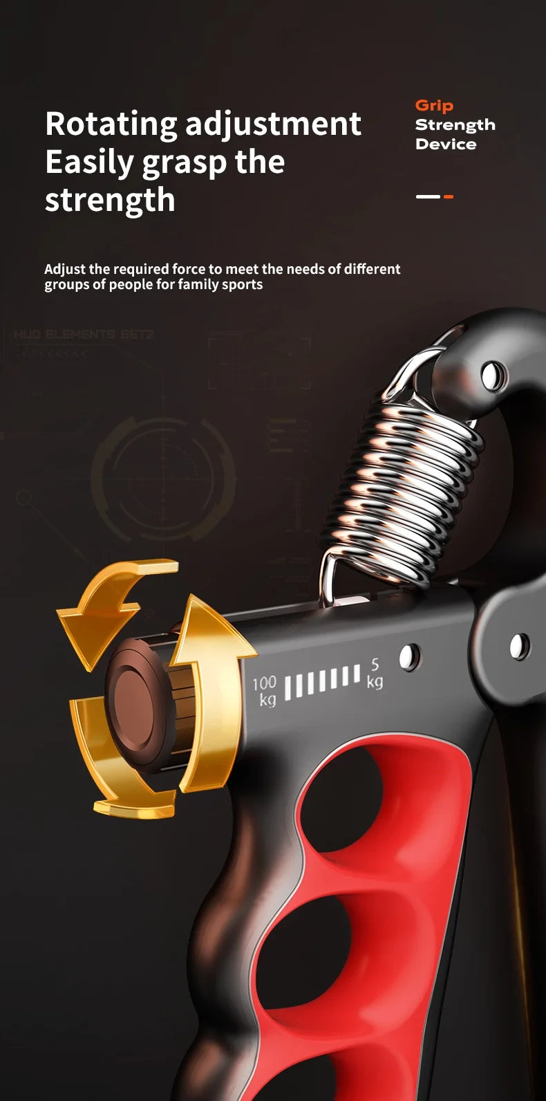 Adjustable Hand Grip Strengthener (5-100kg) - Only Vibes