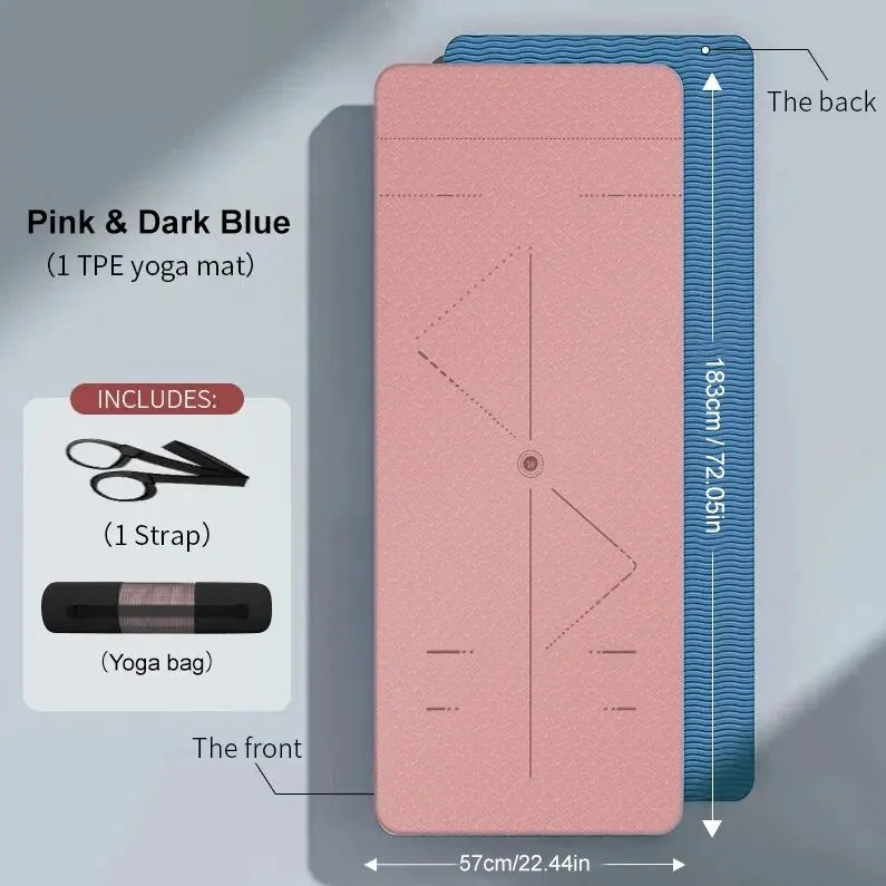 Eco Non-Slip Yoga Mat with Bag - Only Vibes