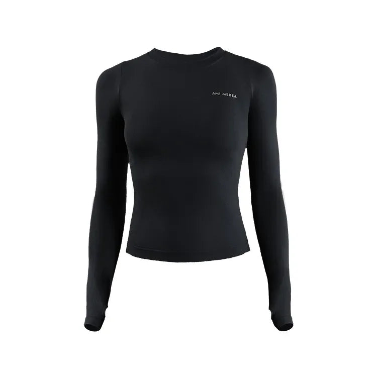 Long Sleeve Yoga Crop Top - Only Vibes