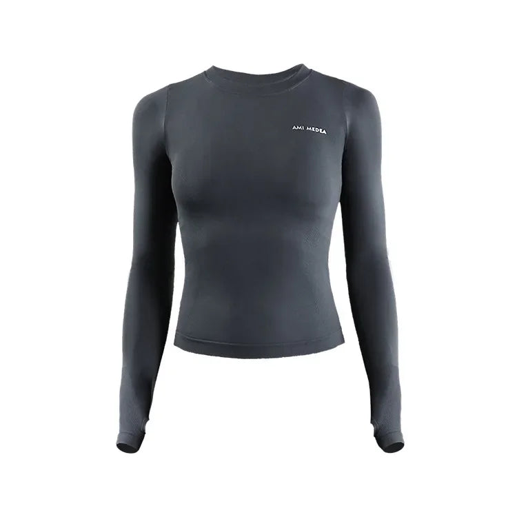 Long Sleeve Yoga Crop Top - Only Vibes