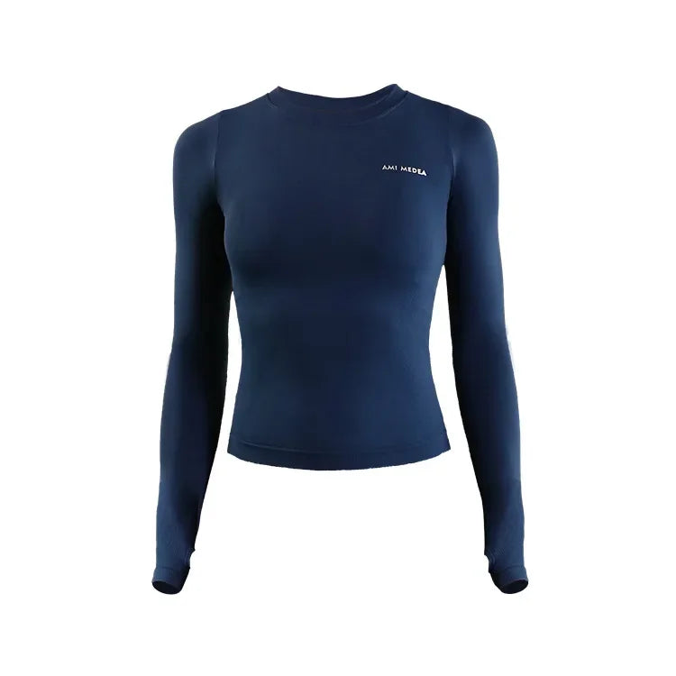 Long Sleeve Yoga Crop Top - Only Vibes