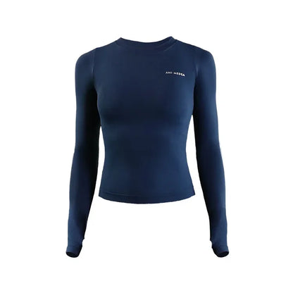 Long Sleeve Yoga Crop Top - Only Vibes