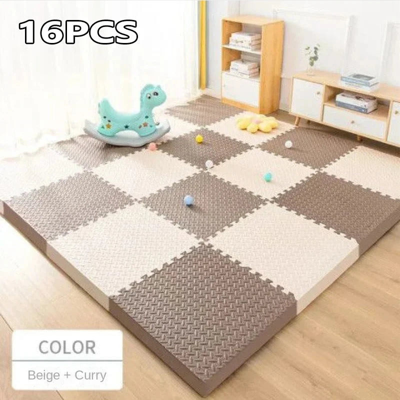 Non-Slip EVA Foam Floor Mats (16-Piece) - Only Vibes